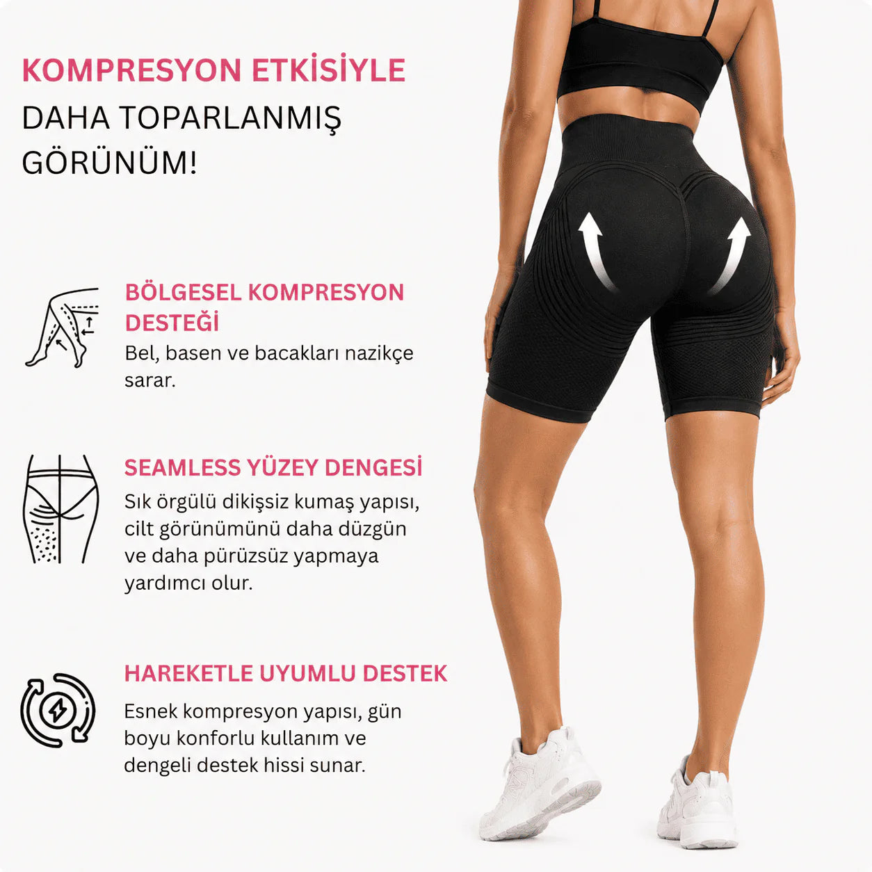 3'lü Etki Şortu, Lipödem, Selülit, Kalça Kaldırma